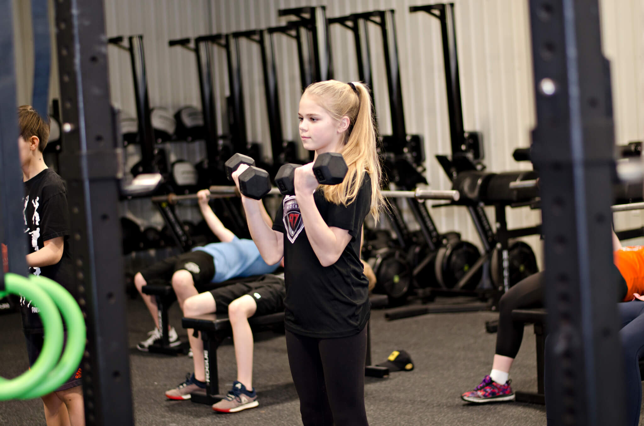 Young athletes in a class at Ignite Fitness