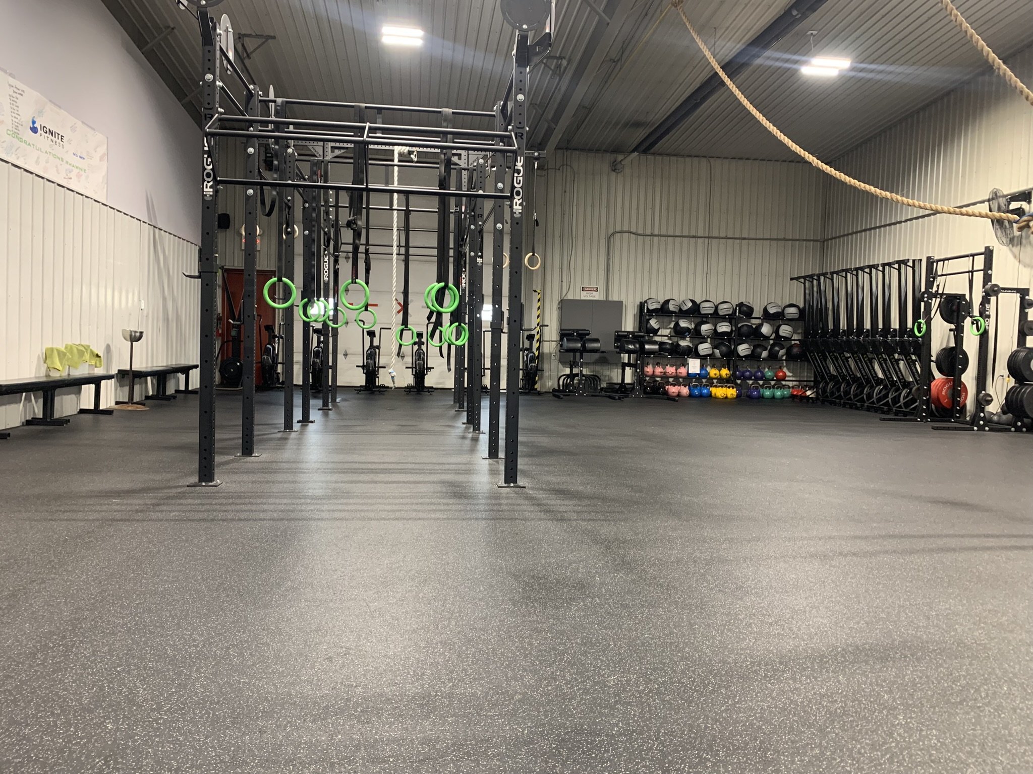 A group class training together at Ignite Fitness